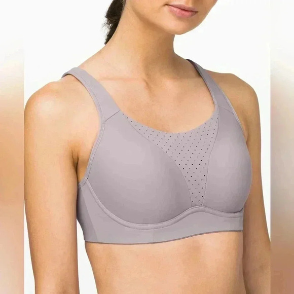 Lululemon  Run Times Bra Color: Dark Chrome size 32 D - Picture 2 of 13